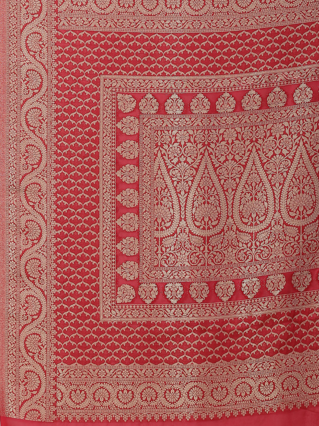 Booti Work Georgette Plain Saree