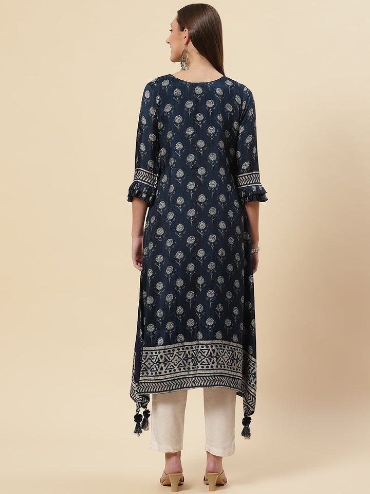 Floral Printed Handloom Kurta