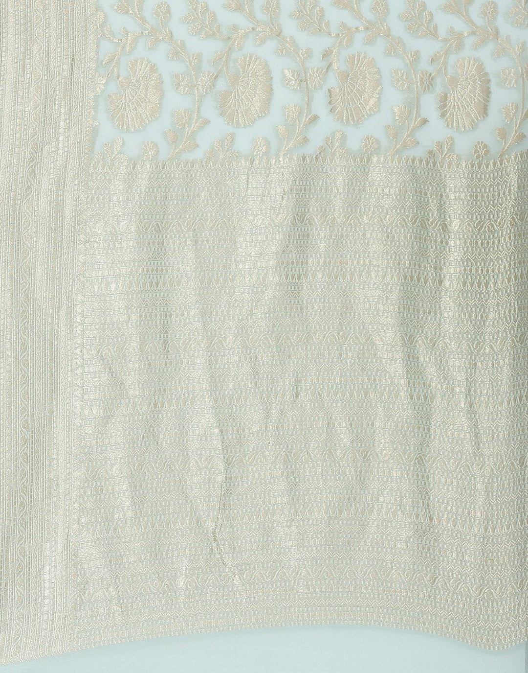 Light Pink Khadi Banarasi Jaal Saree