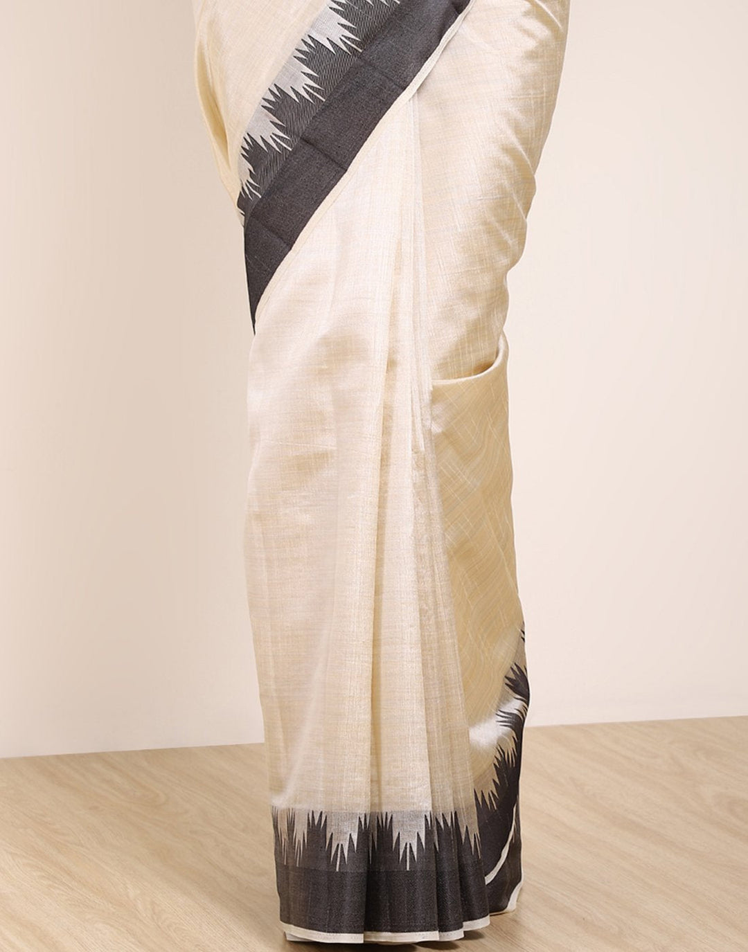MBZ Meena Bazaar-Mustard Art Handloom Saree