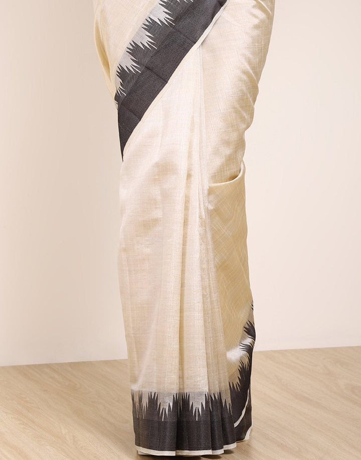 MBZ Meena Bazaar-Mustard Art Handloom Saree