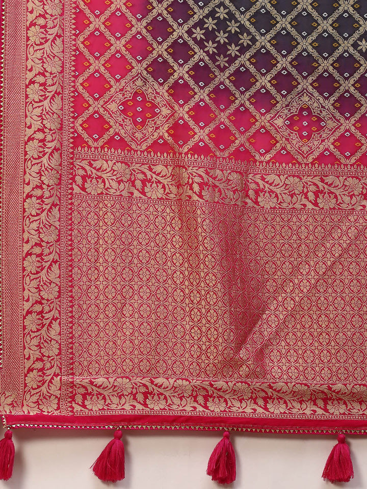Gharchola Georgette Plain Saree