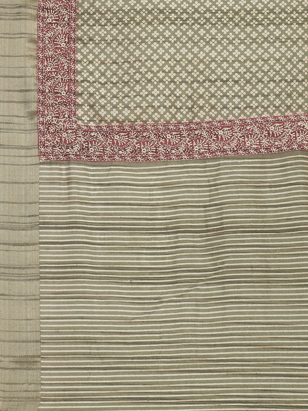 Printed Tussar Saree