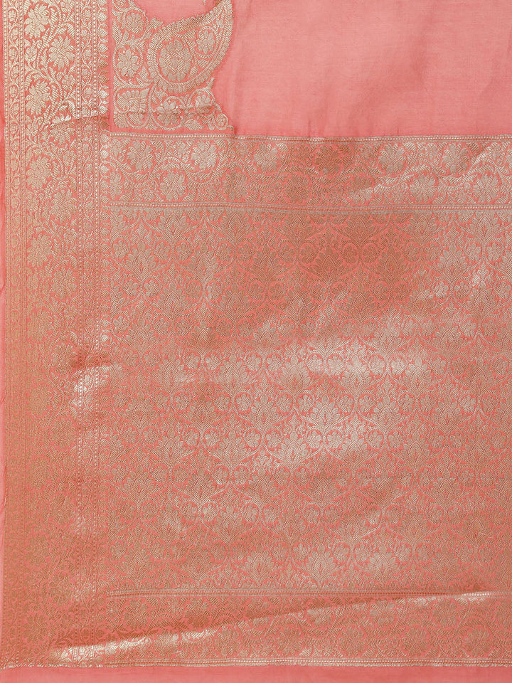 Plain Zari Border Cotton Woven Saree