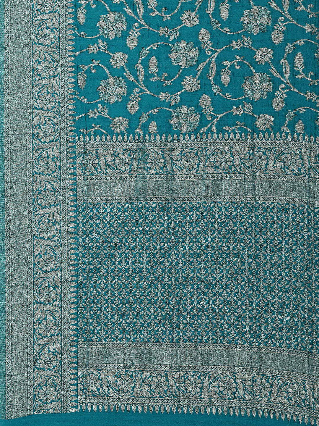 Zari Jaal Tussar Silk Plain Saree