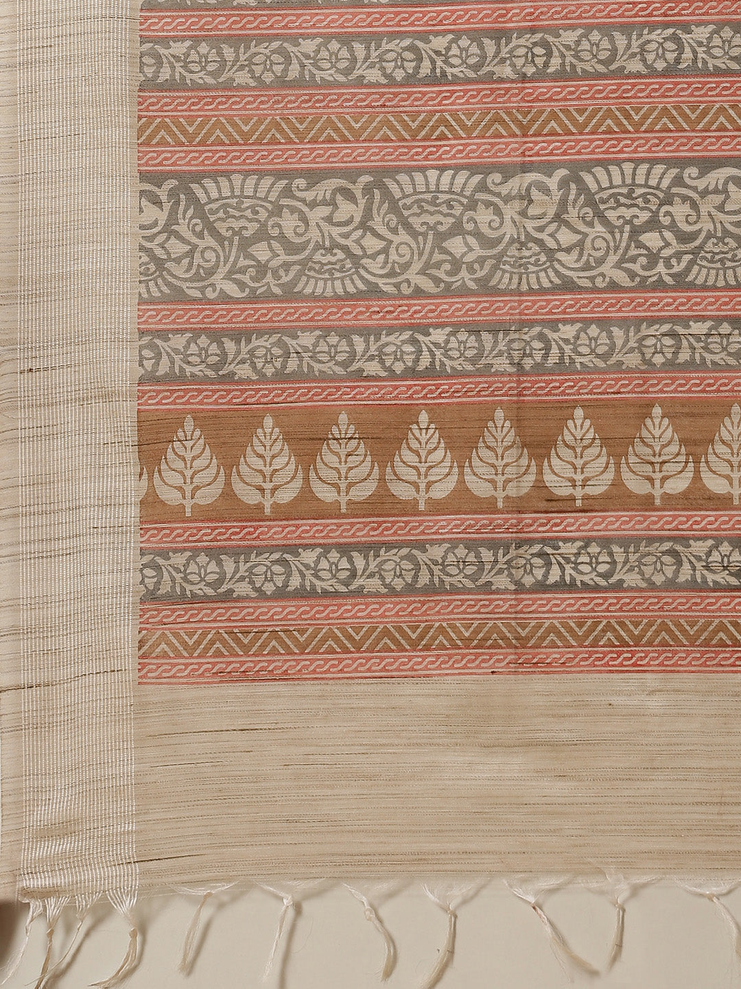 Resham Border Printed Cotton Saree