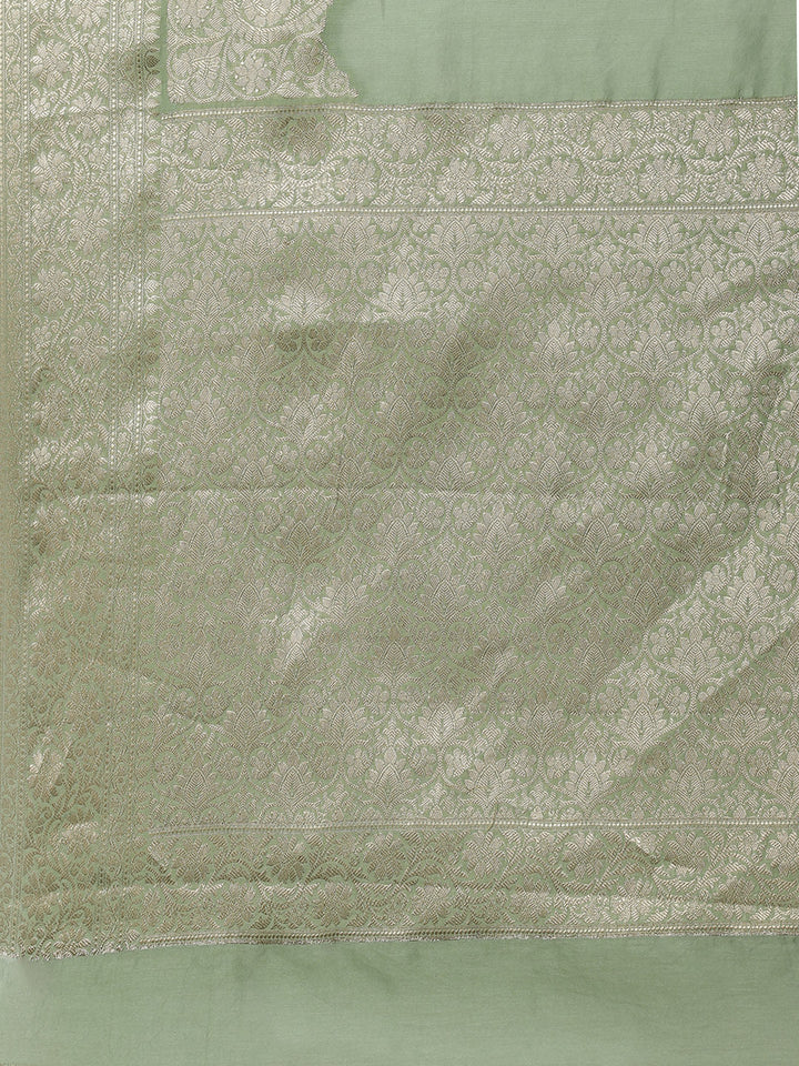 Plain Zari Border Cotton Woven Saree