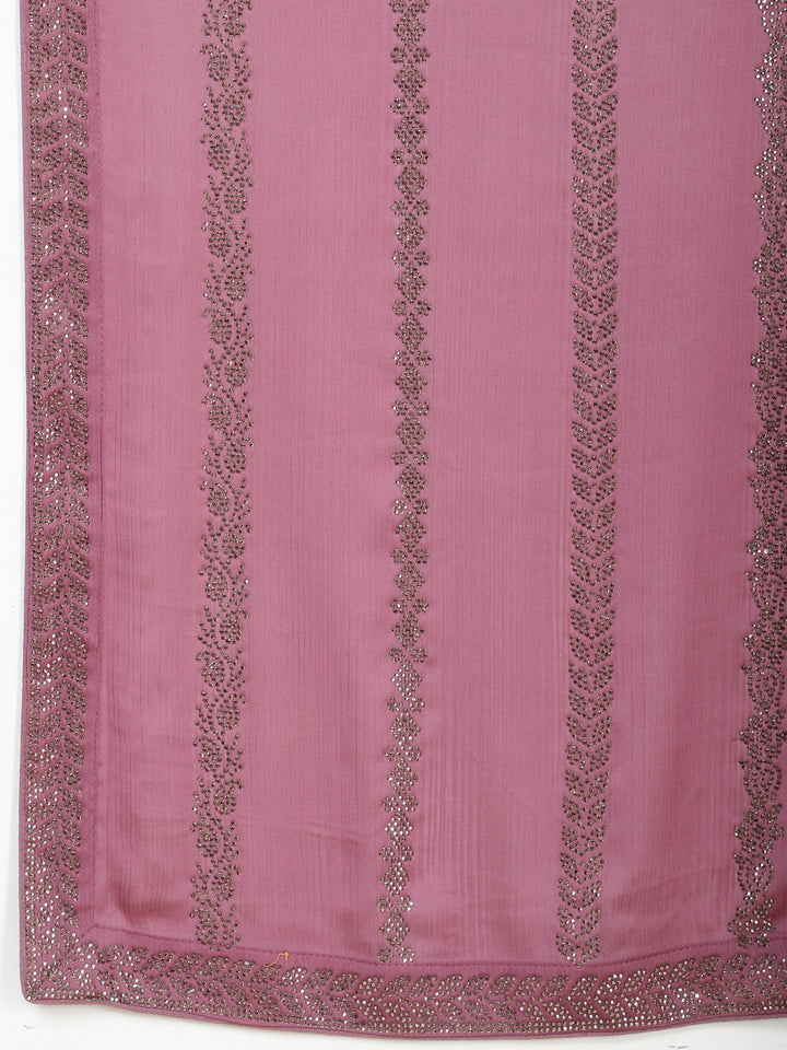 Stone Embroidered Chiffon Saree