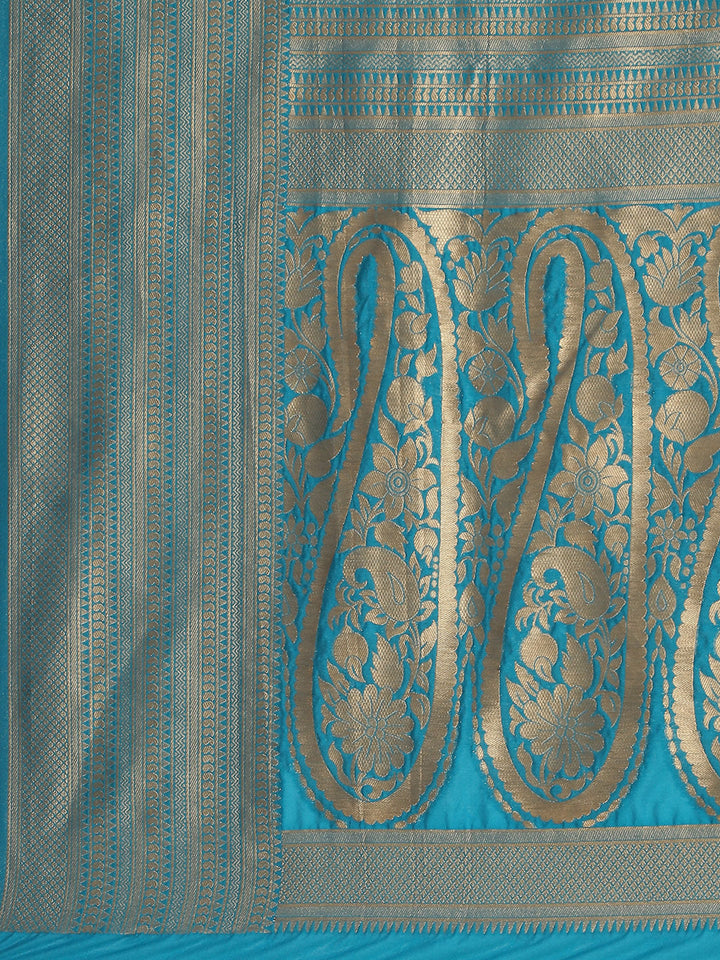 Zari Border Booti Handloom Woven Saree