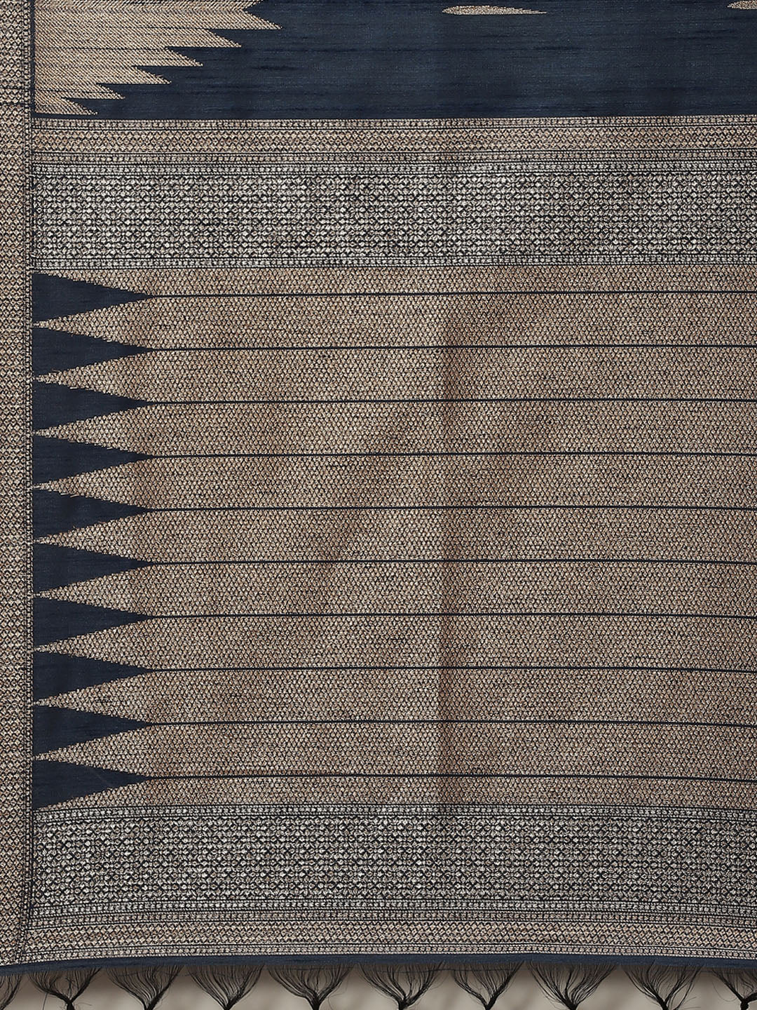 Zari Border Booti Tussar Woven Saree