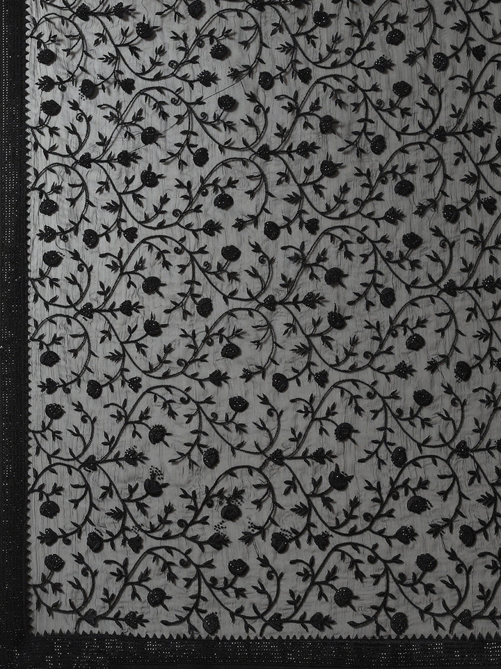 Resham Jaal Embroidered Chiffon Saree
