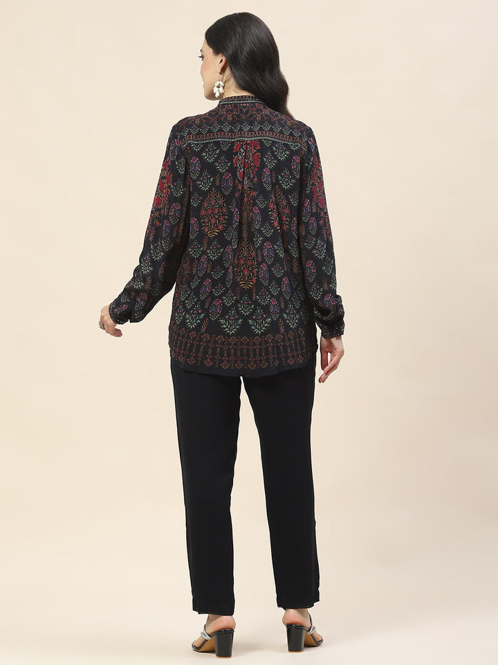 Digital Print Crepe Short Kurta