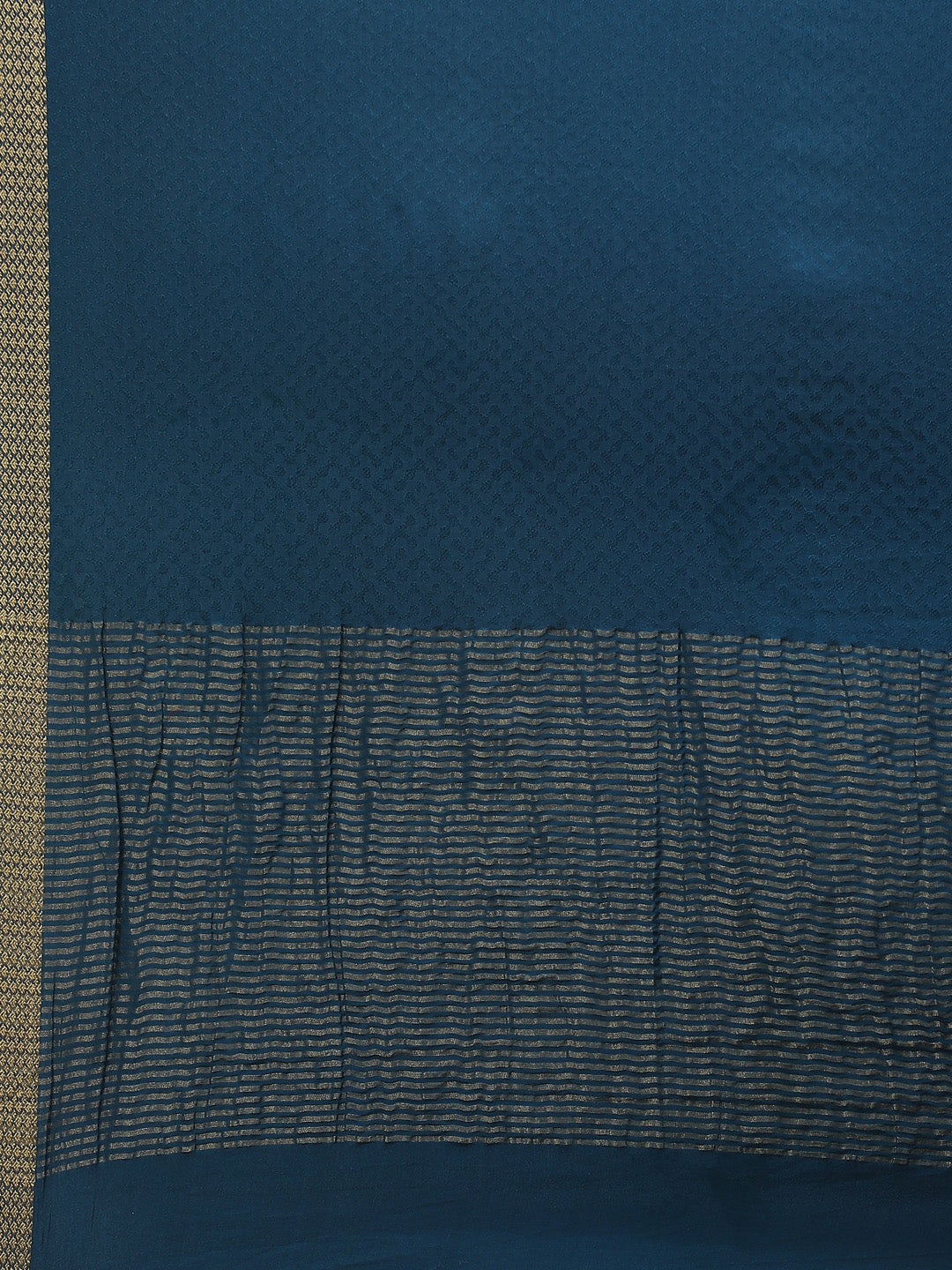 Piped Border Crepe Plain Saree