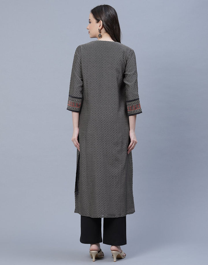 Chanderi Printed Kurti Pant Set