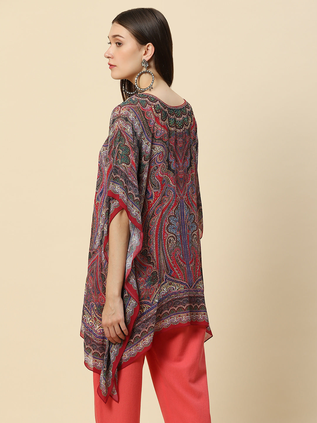 Digital Printed Georgette Kaftan Kurta