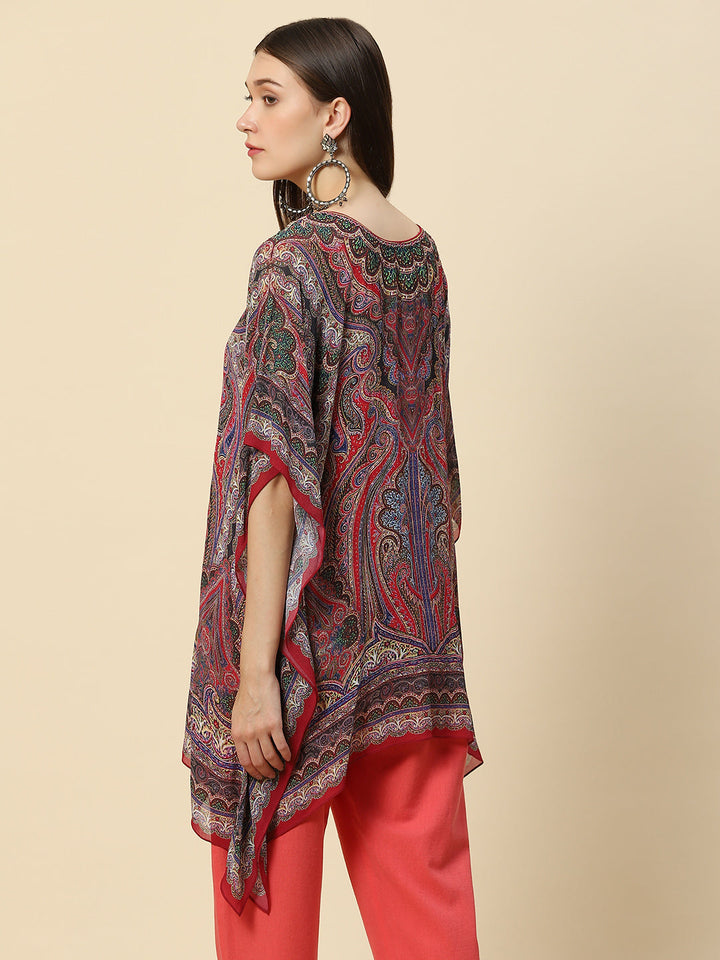 Digital Printed Georgette Kaftan Kurta