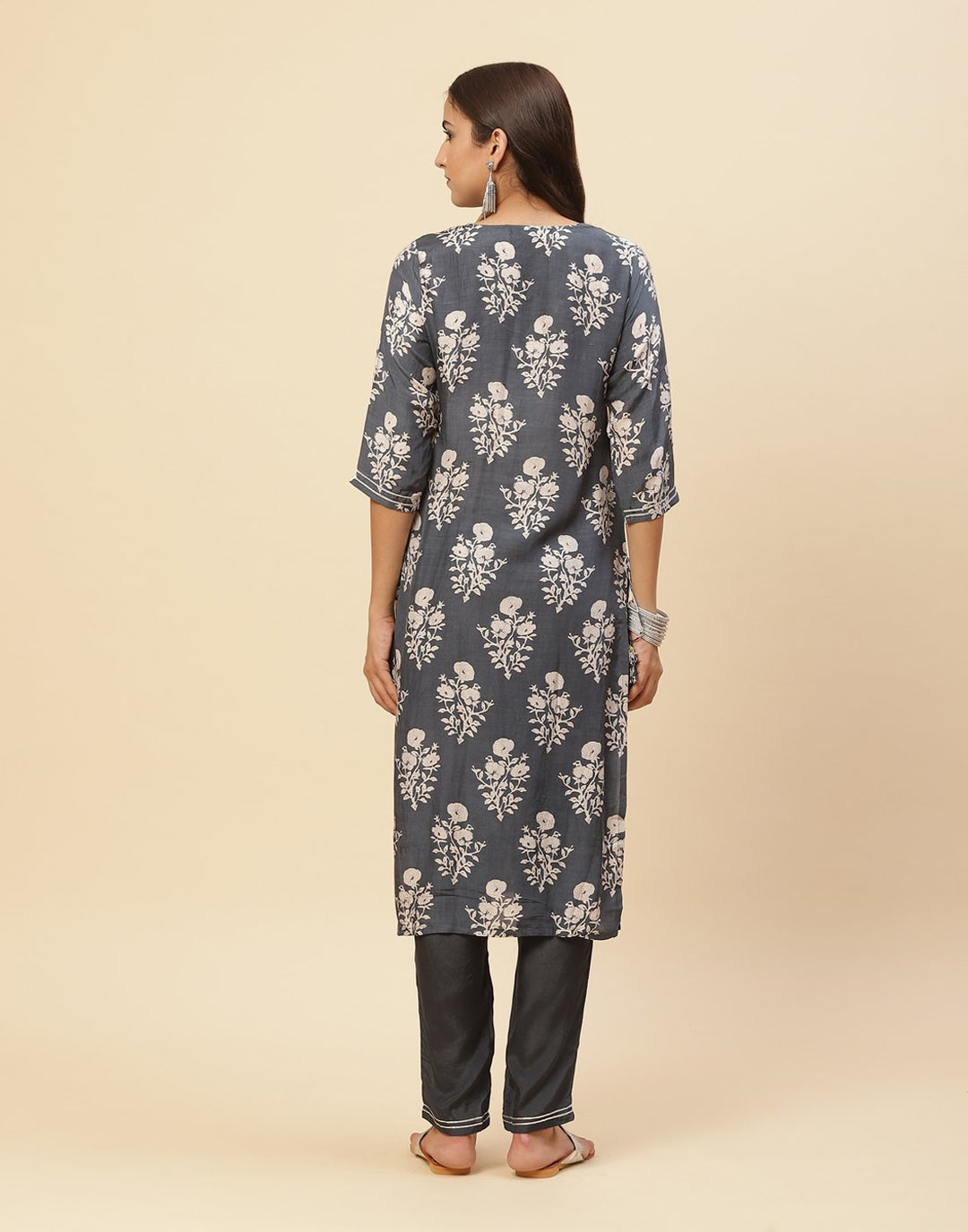 Printed Cotton Muslin Kurti With Pant