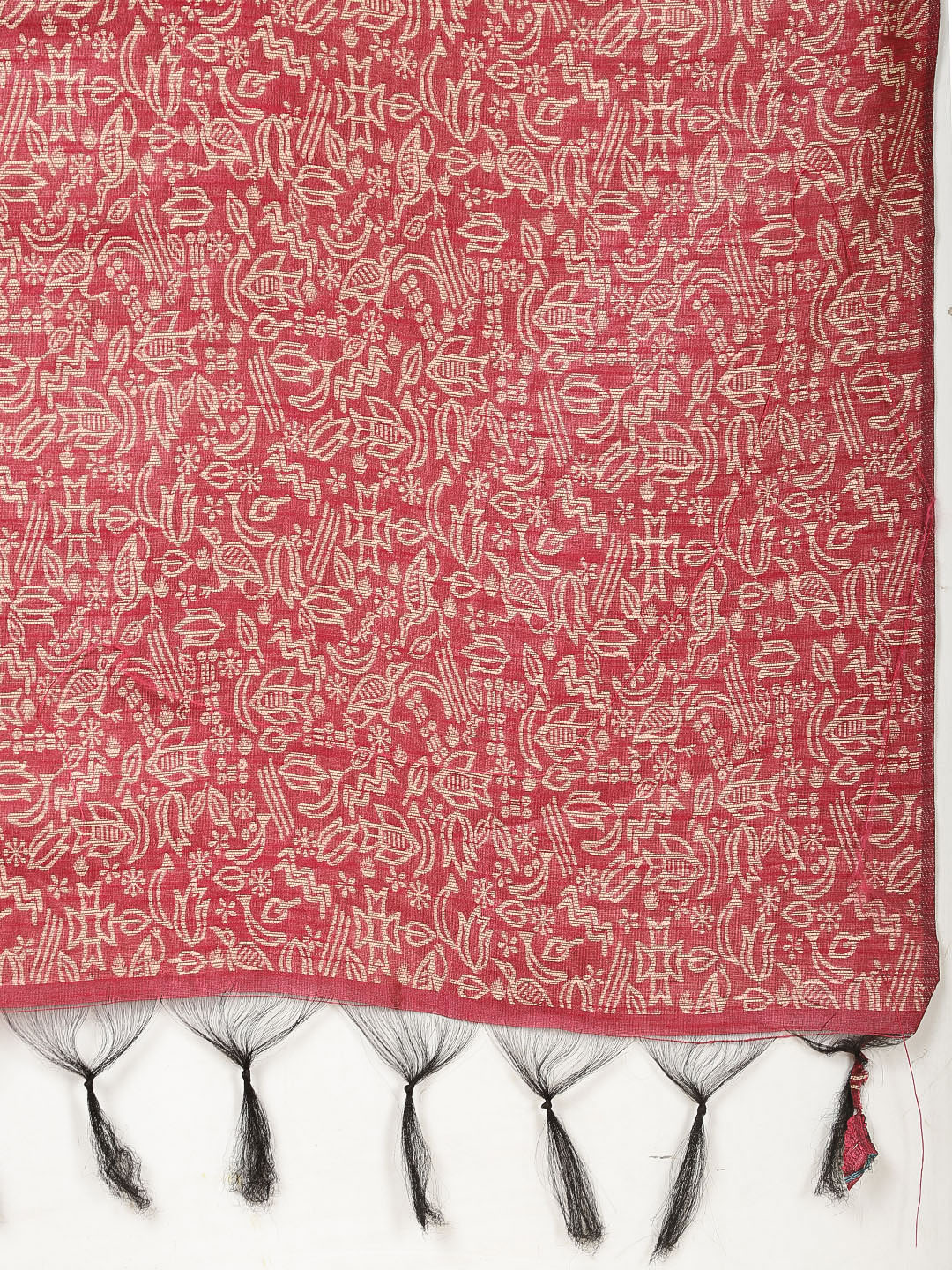 Plain Zari Border Woven Handloom Saree