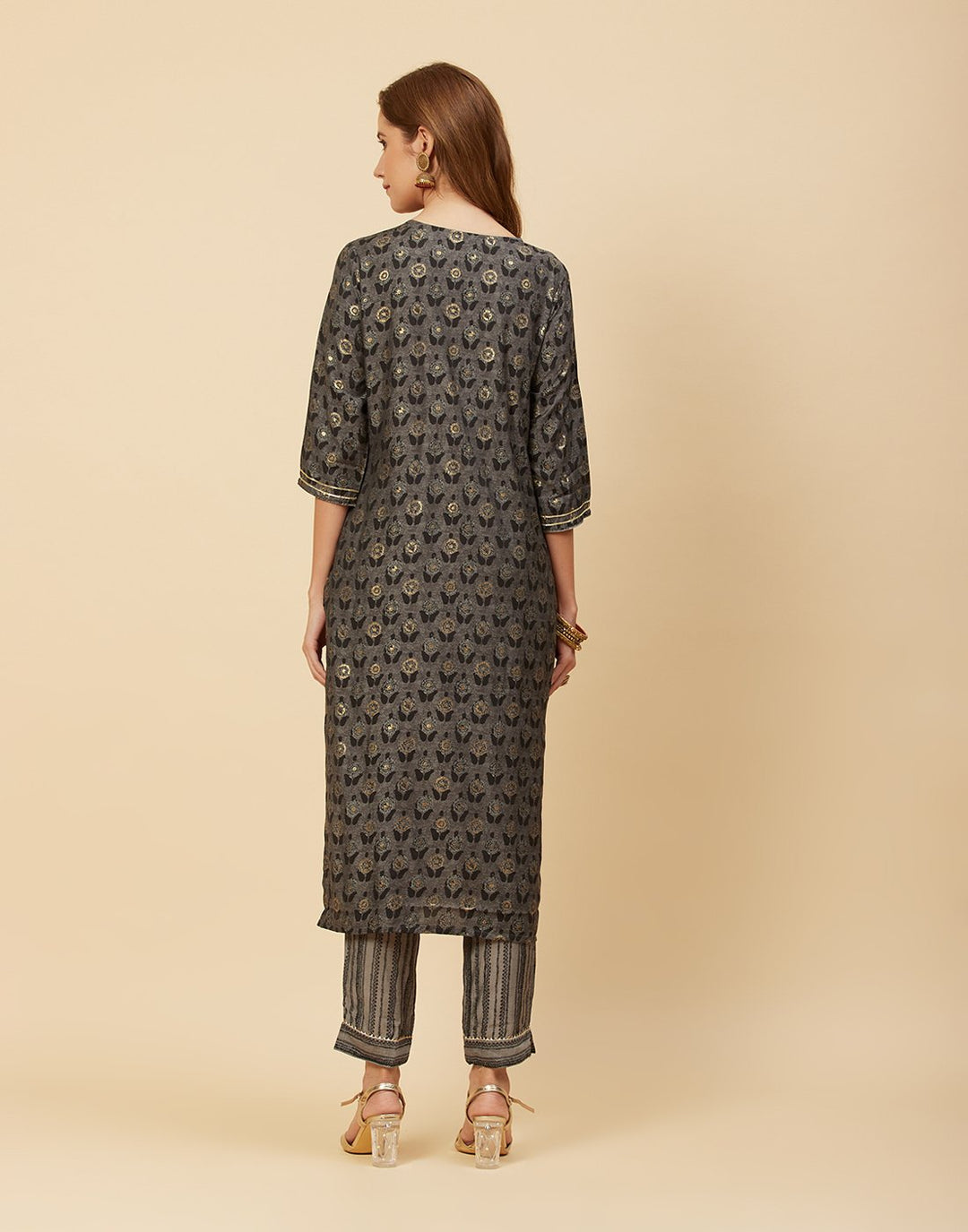 Embroidered Cotton Kurti With Pant