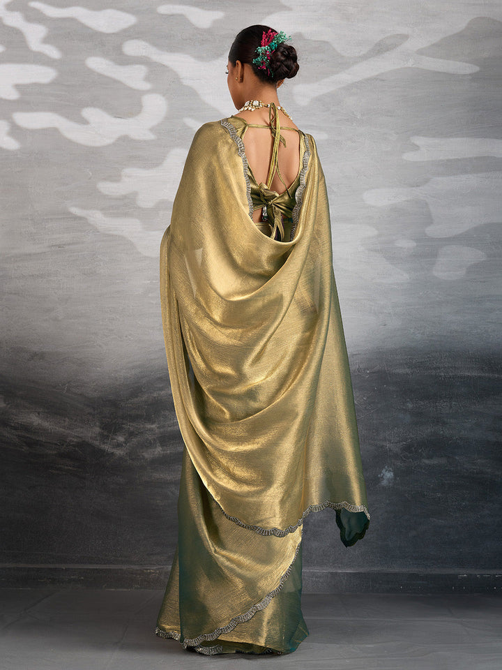 Woven Border Tissue Saree
