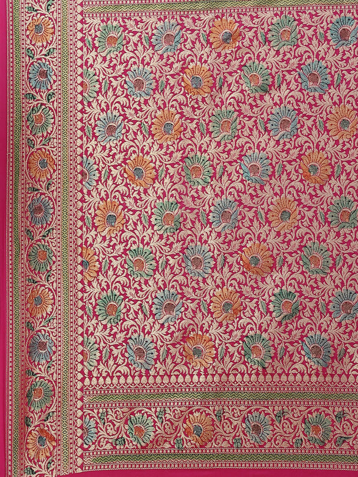 Zari Jaal Banarasi Woven Saree