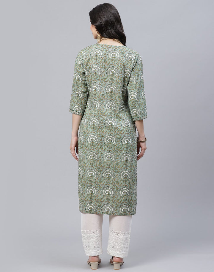 Cotton Printed Kurti with Pant