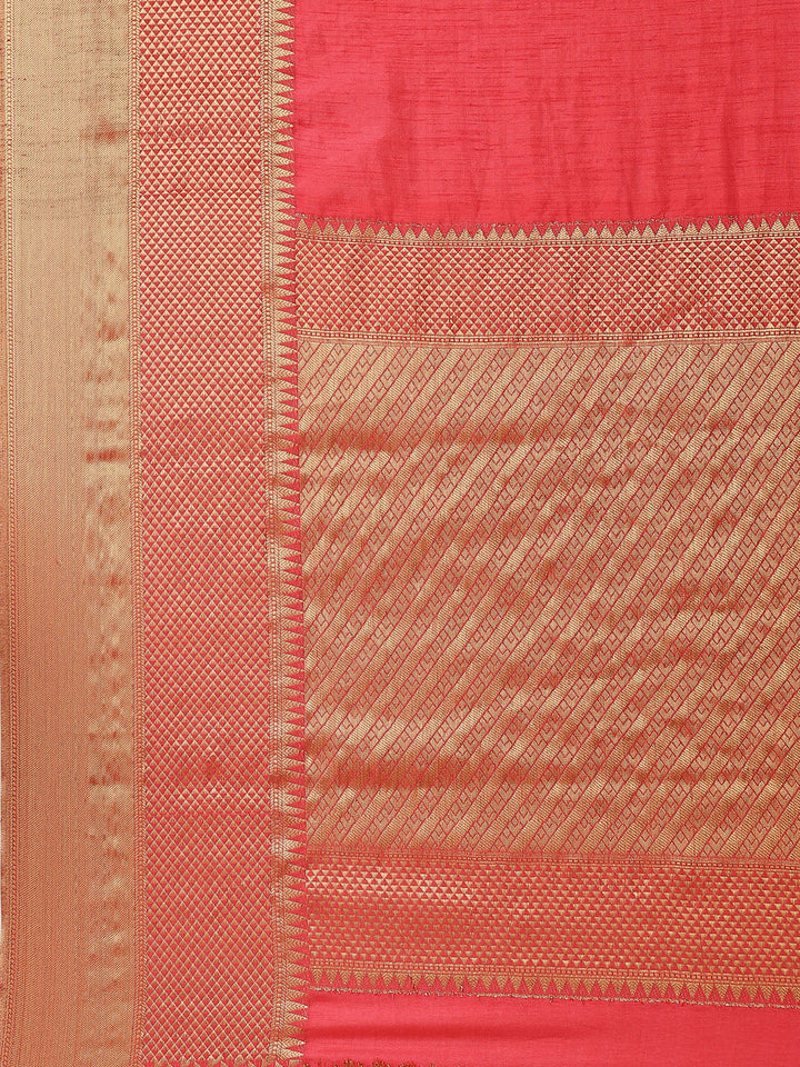 Plain Zari Border Art Handloom Woven Saree