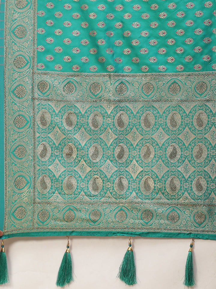 Stone Jaal Embroidered Banarasi Saree
