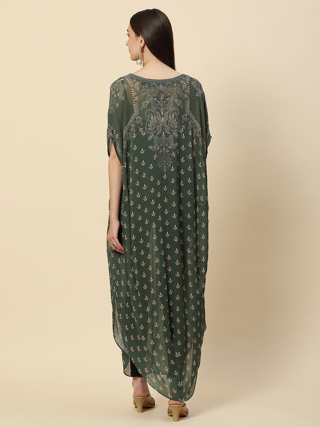Digital Printed Georgette Kaftan Kurta