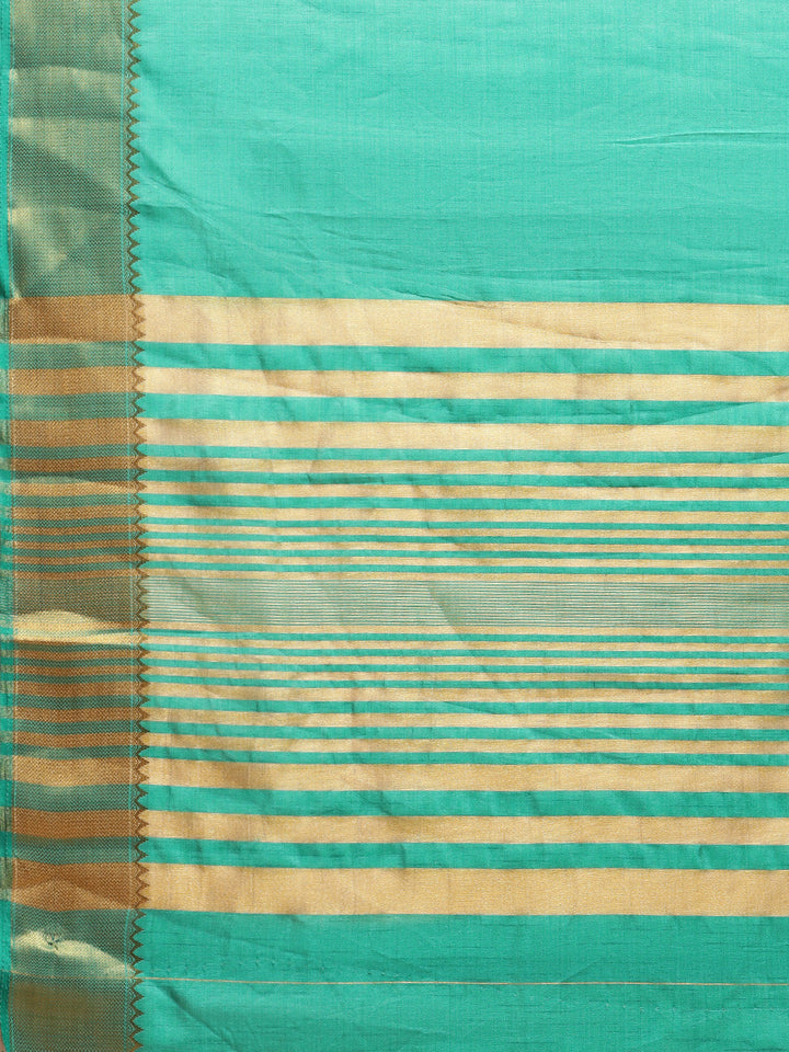 Plain Zari Border Art Handloom Woven Saree