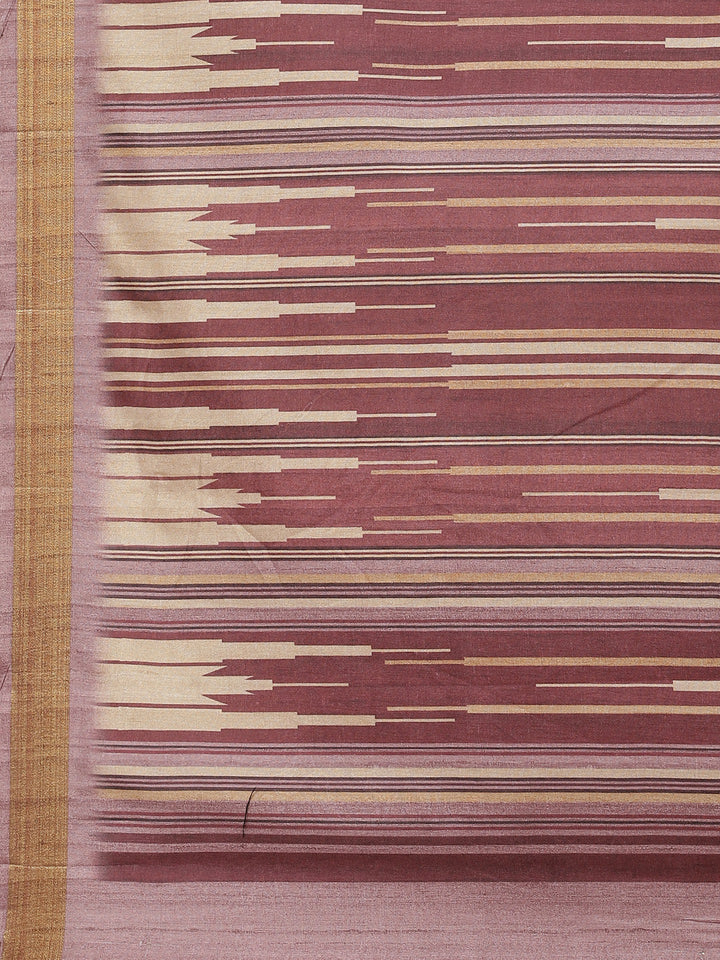 Printed Booti Tussar Saree