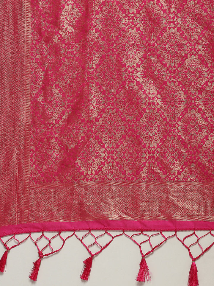 Zari Jaal Woven Handloom Saree