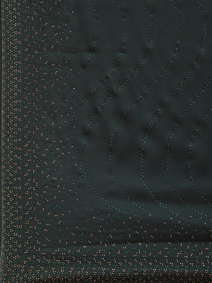 Stone Work Handloom Pure Satin Embroidered Saree