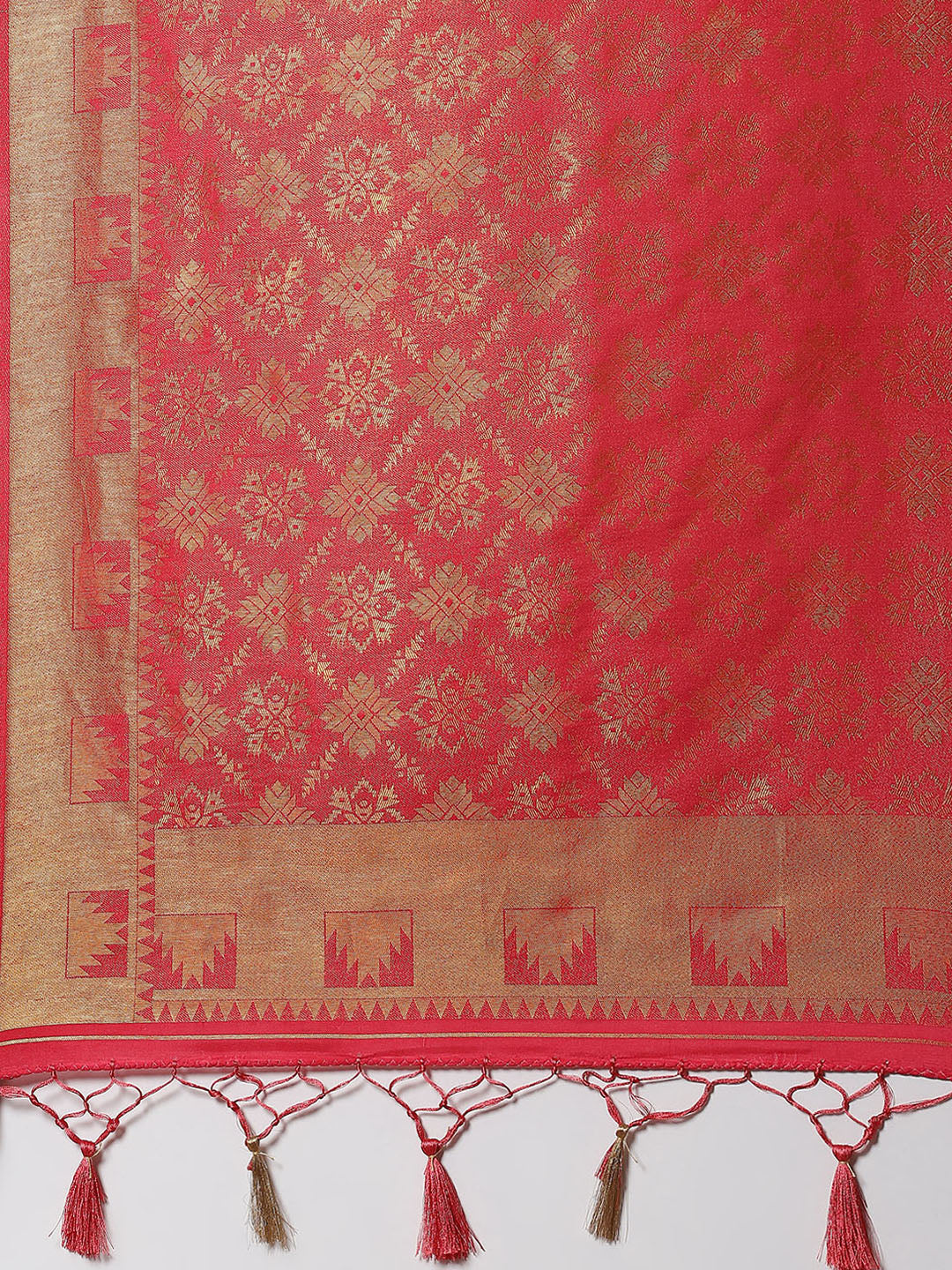 rocade Zari Jaal Art Handloom Woven Saree