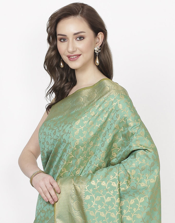 MBZ Meena Bazaar-Rani Banarasi Art Handloom Saree