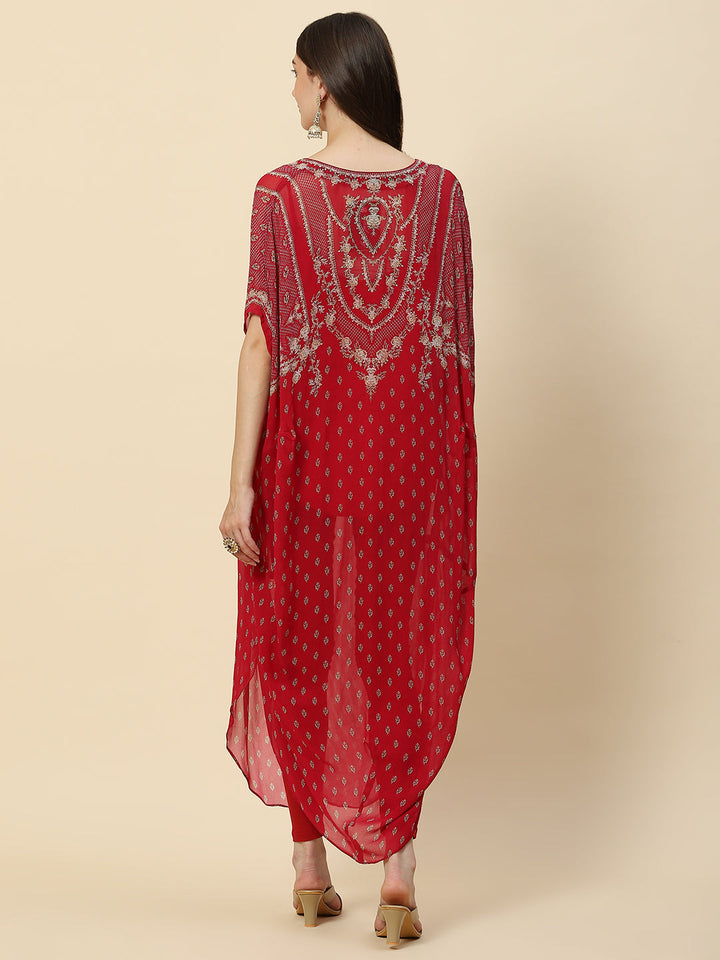 Digital Printed Georgette Kaftan Kurta
