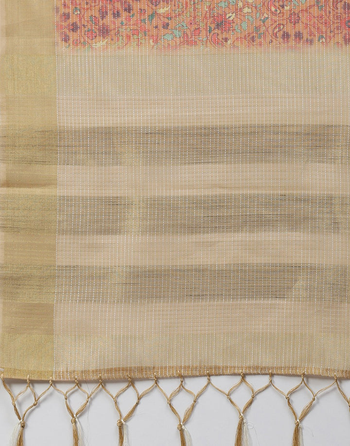 Cotton Chanderi Printed Saree