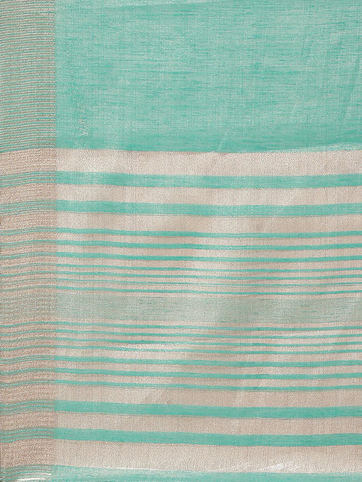 Plain Zari Border  Handloom Woven Saree