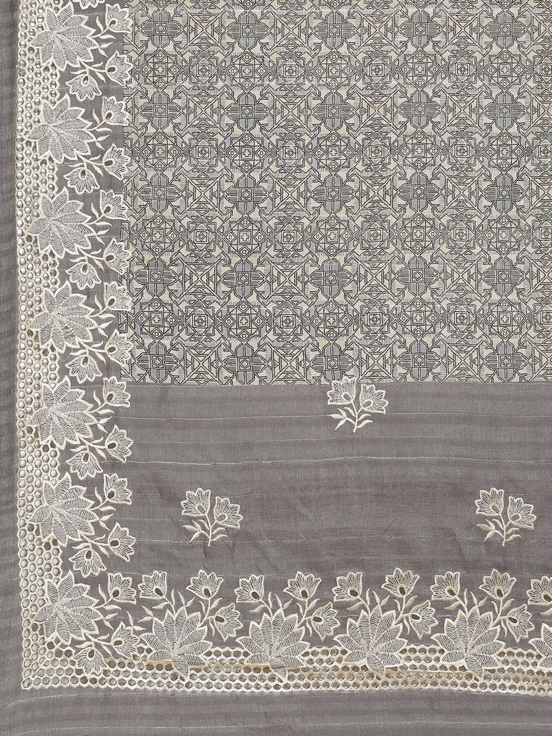 Traditional Print Tussar Saree