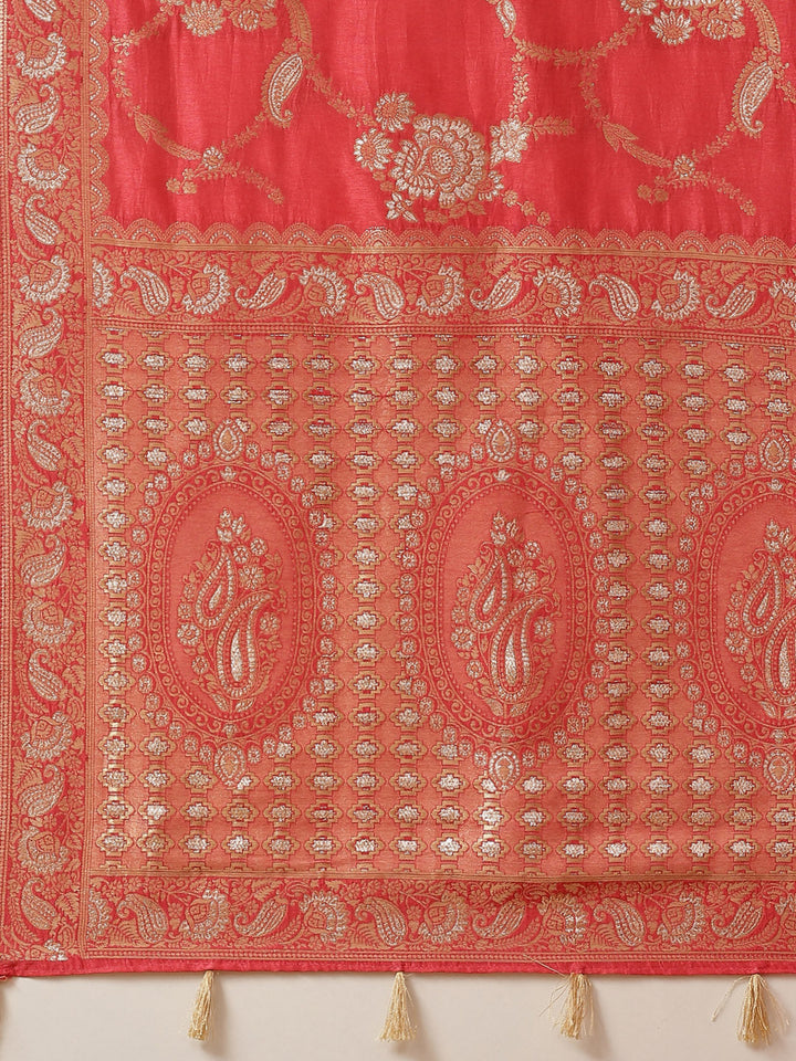 Zari Jaal Banarasi Woven Saree