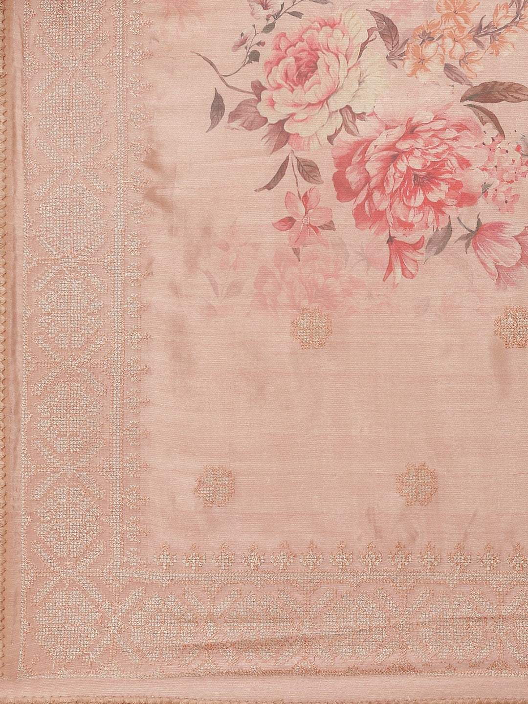 Digital Floral Printed Handloom Saree