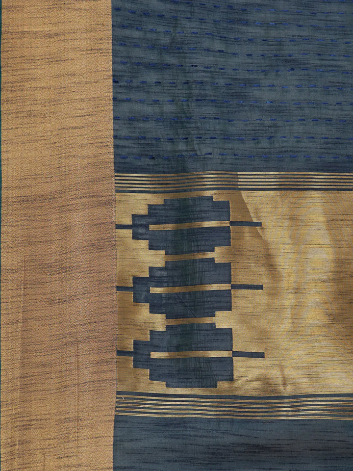 Plain Zari Border Handloom Woven Saree