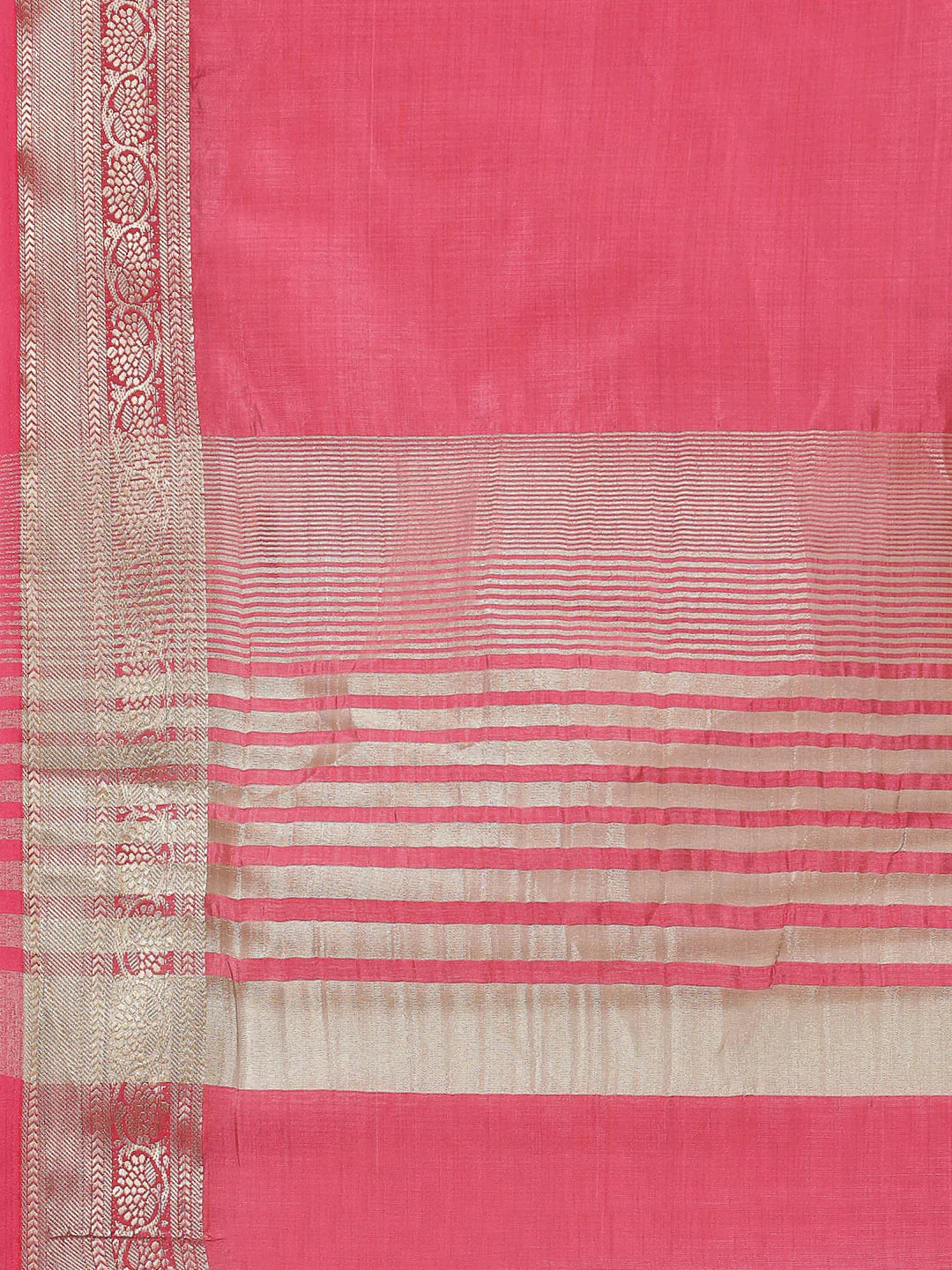 Plain Zari Border Handloom Woven Saree