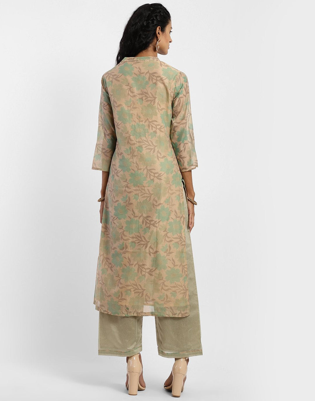 Cotton Chanderi Kurta with Plazzo