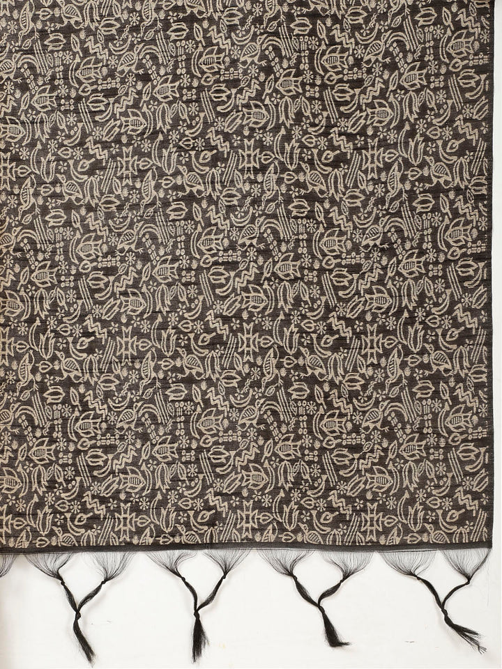 Plain Zari Border Woven Handloom Saree