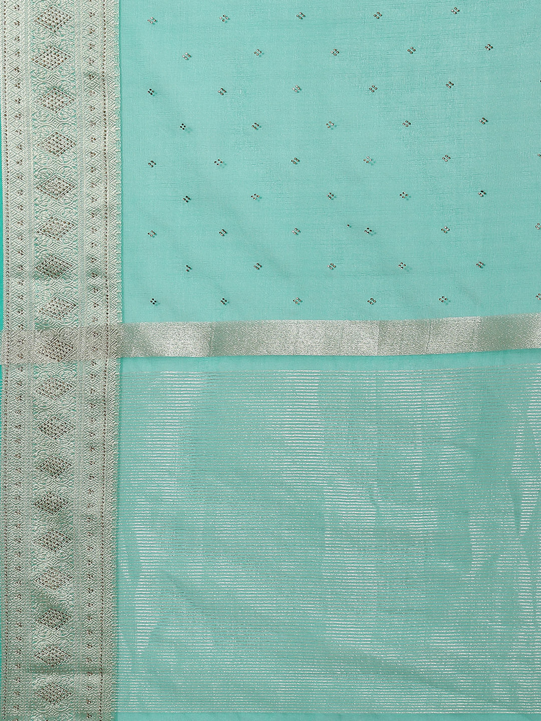 Stone Work Plain Organza Saree