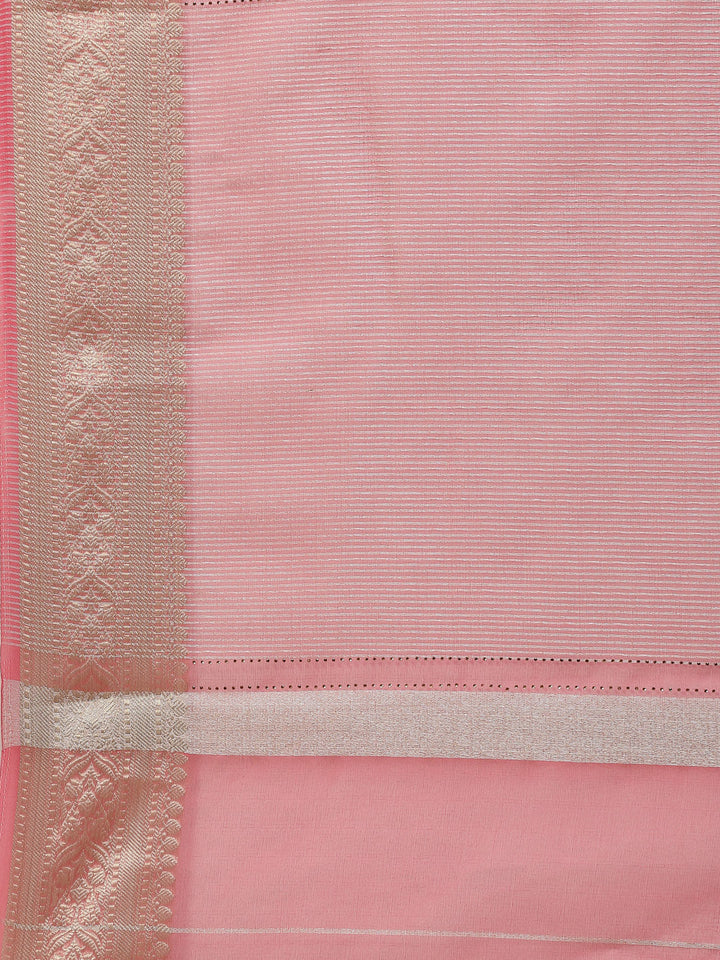 Stone Work Plain Organza Saree
