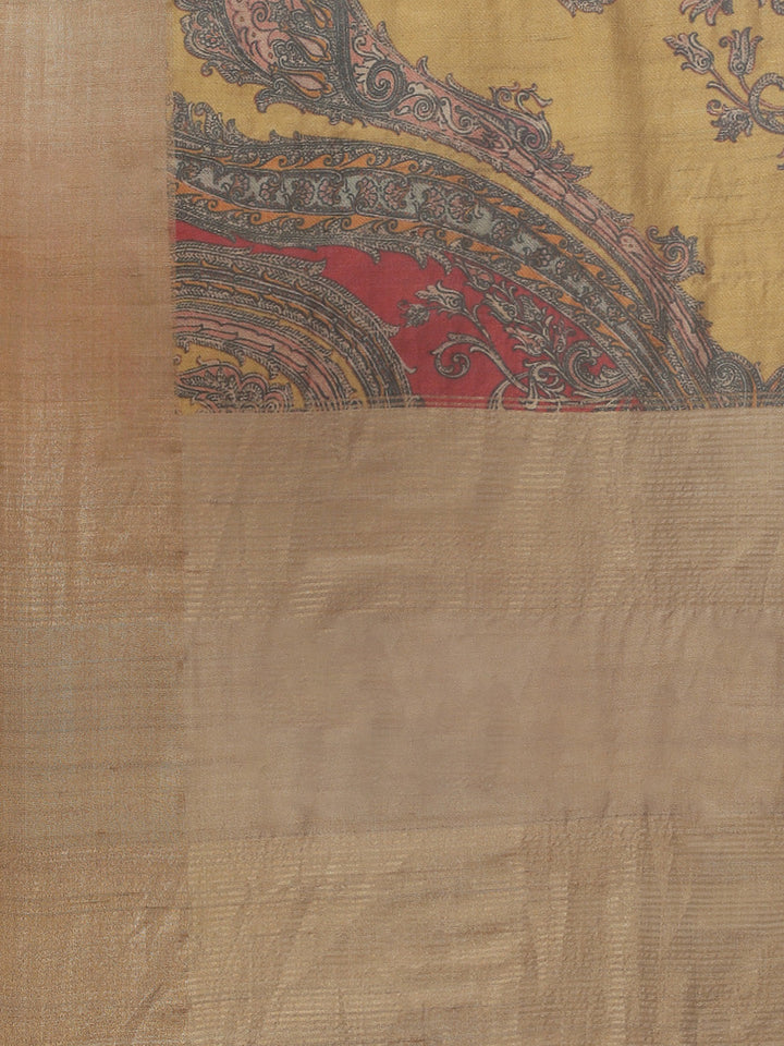 Printed Tussar Saree