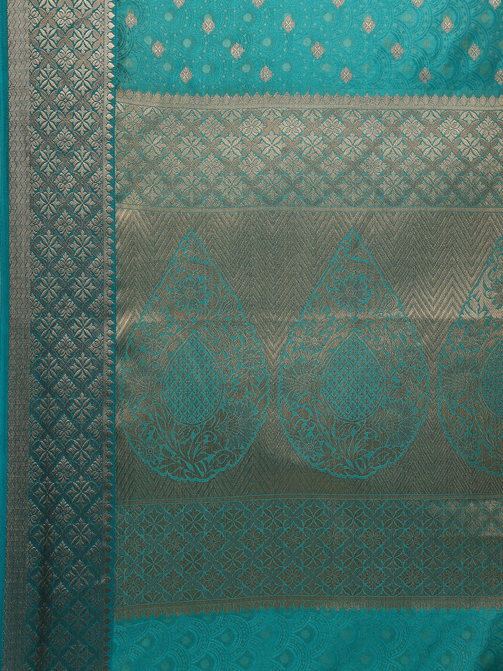 Zari Border Booti Handloom Woven Saree