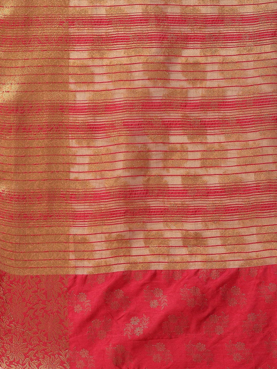 Zari Border Booti Woven Handloom Saree